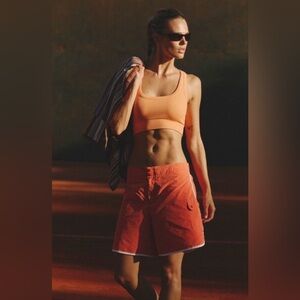 NWT FREE PEOPLE MOVEMENT CRYSTAL WATERS BOARD SHORTS SCARLET COMBO